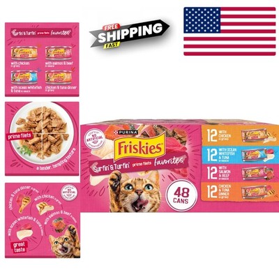 Exciting Purina Cat Food Variety Pack - Real Meat, Gravy, 48 Cans for Adult Cats
