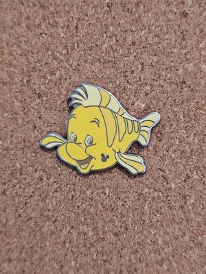 2025 DLR Disneyland Hidden Mickey Disney Wave B Flounder Yellow Series Pin
