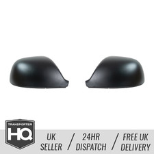 VW T5.1 T6 T6.1 Matte Black Mirror Replacement Caps/Covers Pair (2010+) CLIP ON