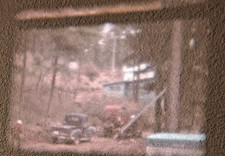 8mm vintage film home movie 1960s logging trucks bulldozer mini bikes forest 7"