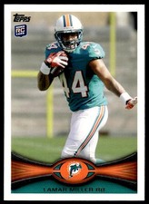 Lamar Miller 2012 Topps #242 RC Miami Dolphins Football Card
