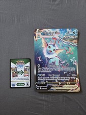 JUMBO Oversized Vaporeon VMAX Card Alt Art SWSH182 Pokémon Collezione Premium 