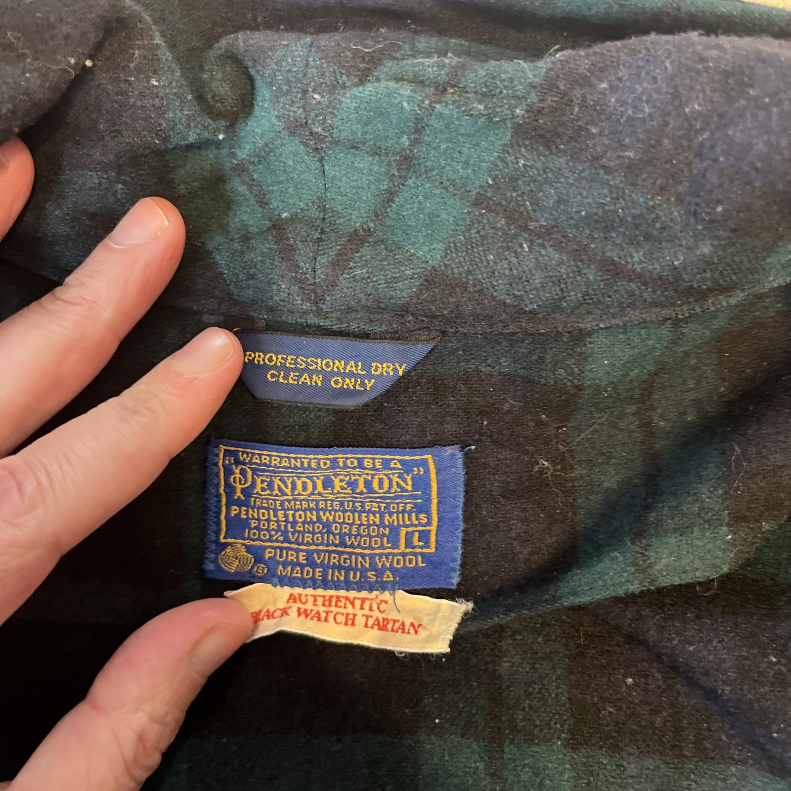 Pendleton Authentic Blackwatch  Tartan Wool Robe … - image 6