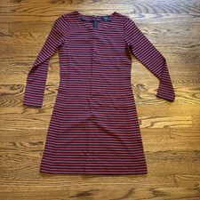 Madewell Sorbonne Dress XS Sailor Stripe Red Blue Stretch Knit Mini