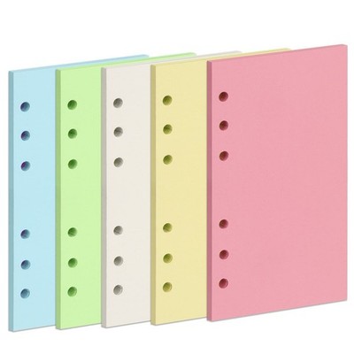 A6 Colorful Refill Paper, [5 Colors] Toplive 100GSM Thick Refillable Paper 6 ...