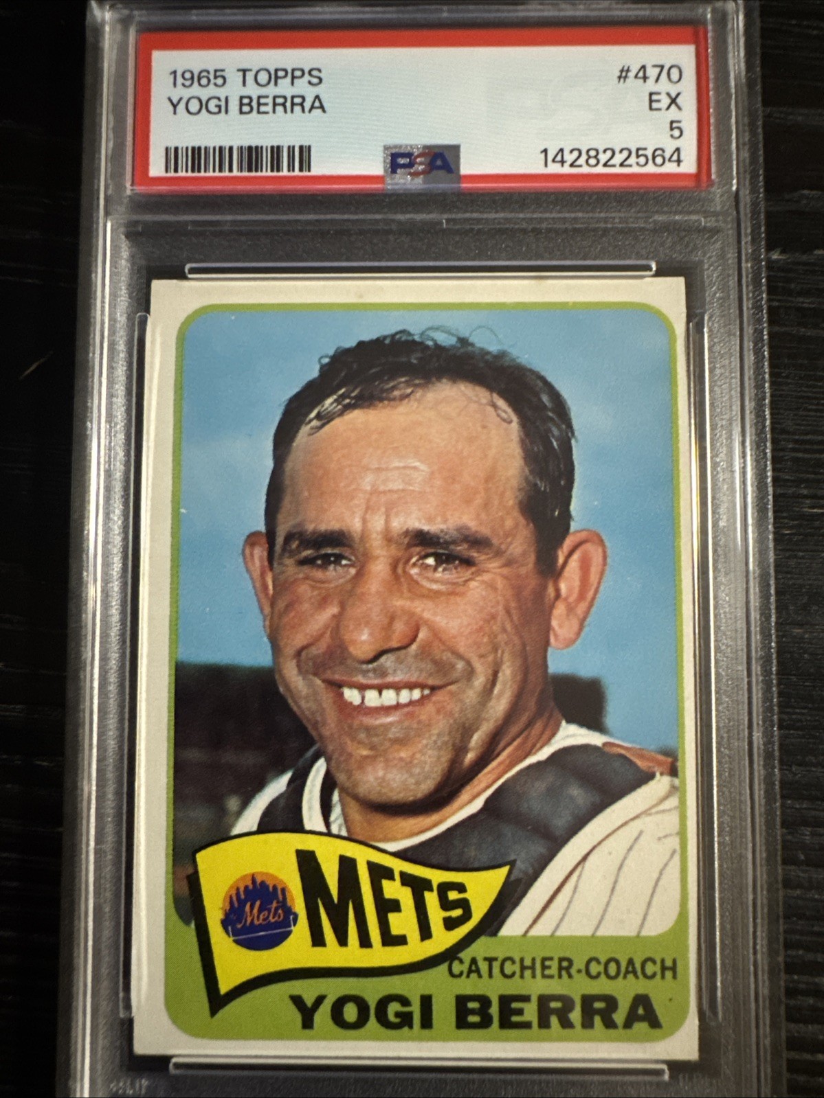 1965 Topps #470 Yogi Berra New York Yankees/ METS HOF PSA 5 EX