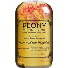 Peony Multi-Use Oil for Face, Body and Hair - Organic Blend of Apricot,... 