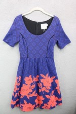 HD in Paris Anthropologie Short Sleeve Floral A-Line Dress-XS-Preppy