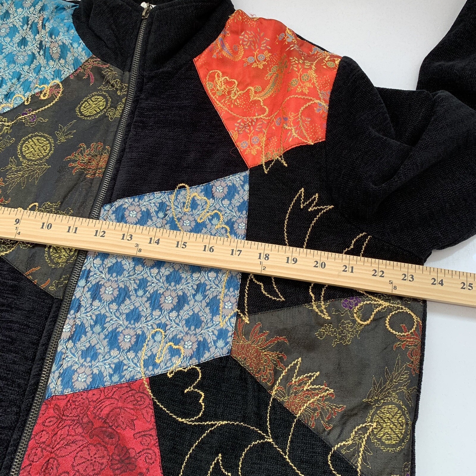 White Stag Patchwork Jacket Woman Large Full Zip … - image 10