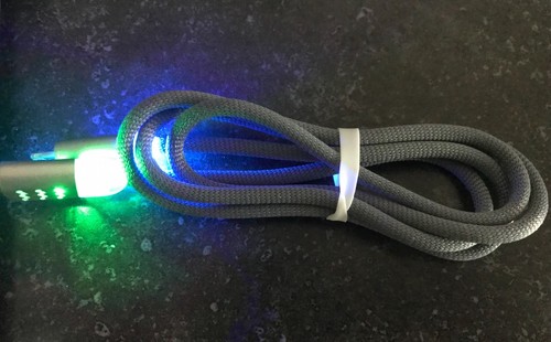 NTJ FLASH BRAIDED LED light-up power charger cable for iPhone 7 6 5 4s micro USB - Picture 36 of 36