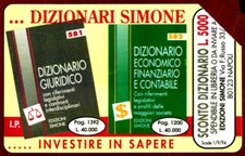 G 289 C&C 2331 SCHEDA TELEFONICA USATA EDIZIONI SIMONE DIZIONARI 10.000 L.