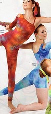 NWOT One legged Unitard Lyrical Tiedye Shelf Lined Dance Ladies Size petite