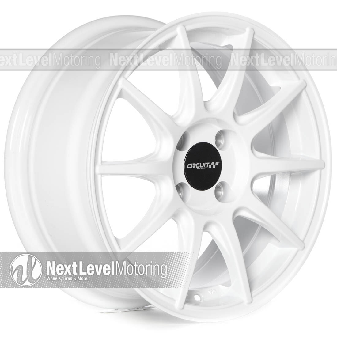 ENKRI ホワイト　15×7.JJ 41 PCD100 4 Circuit CP41 15x7 4x100 +35 Gloss White Wheels Fits Yaris xB