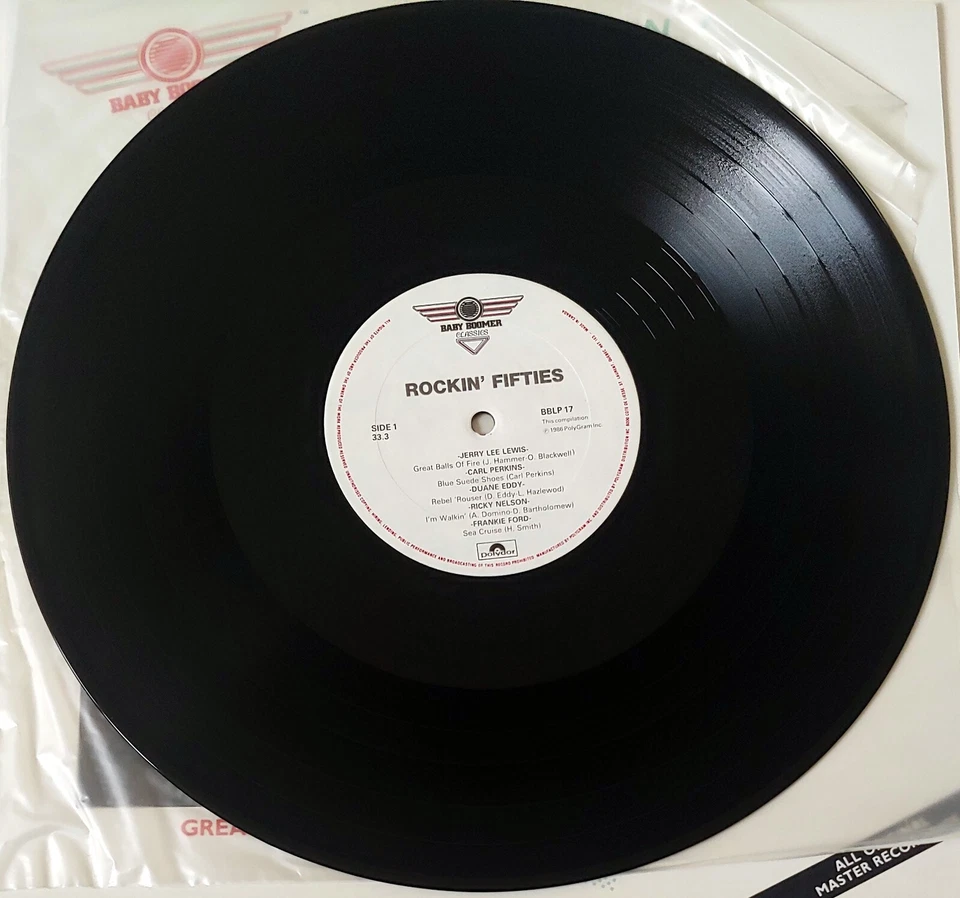 ROCKIN' FIFTIES – VARIOUS LP 33 RPM VINYL Jerry Lee Lewis, Carl Perkins, Ricky N - Image 2 of 3