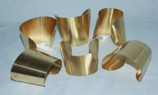 Brass Bracelet Cuff Blanks Extra Wide Tapered 2.5" Pkg Of 12