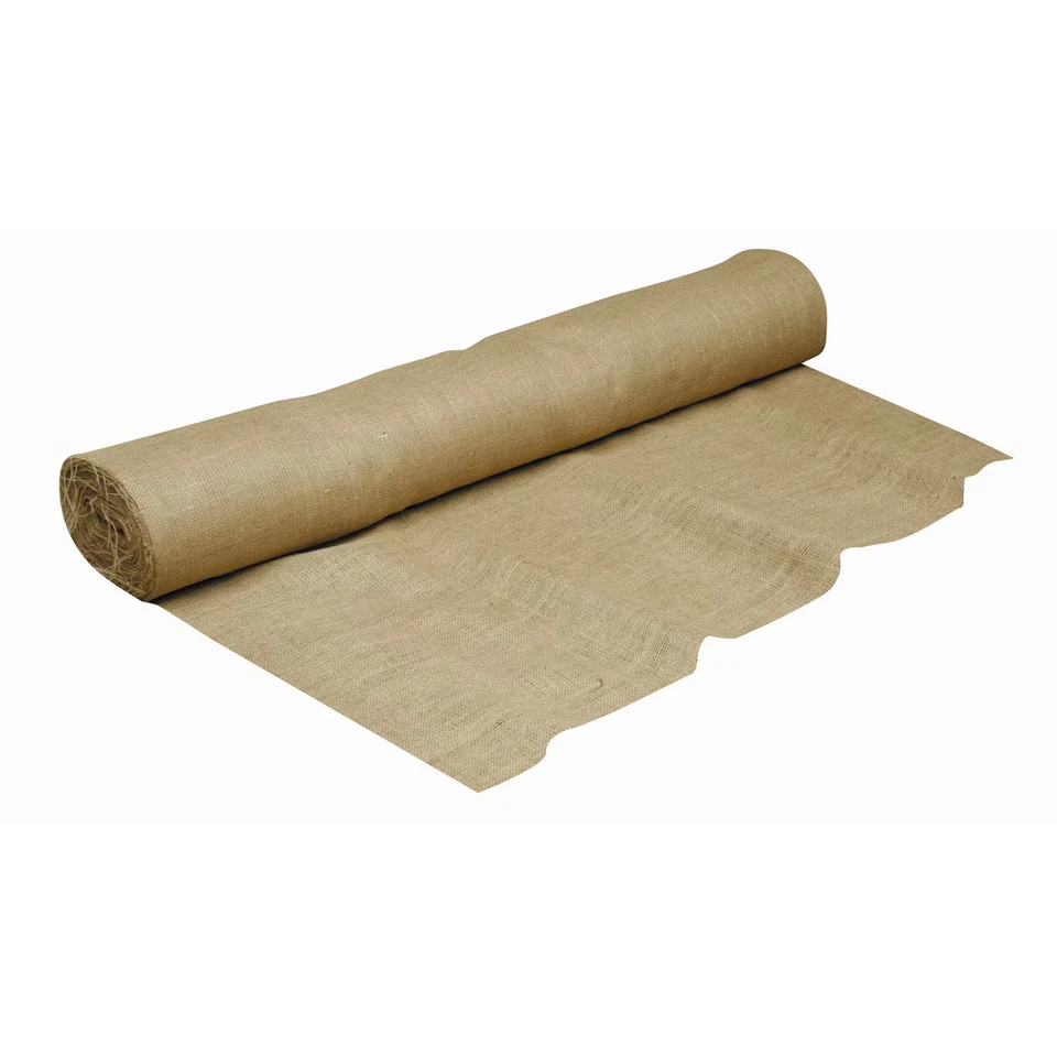 AKOR Hessian Roll Woven Natural Jute Burlap 1.37m wide x 5m to 20m Options