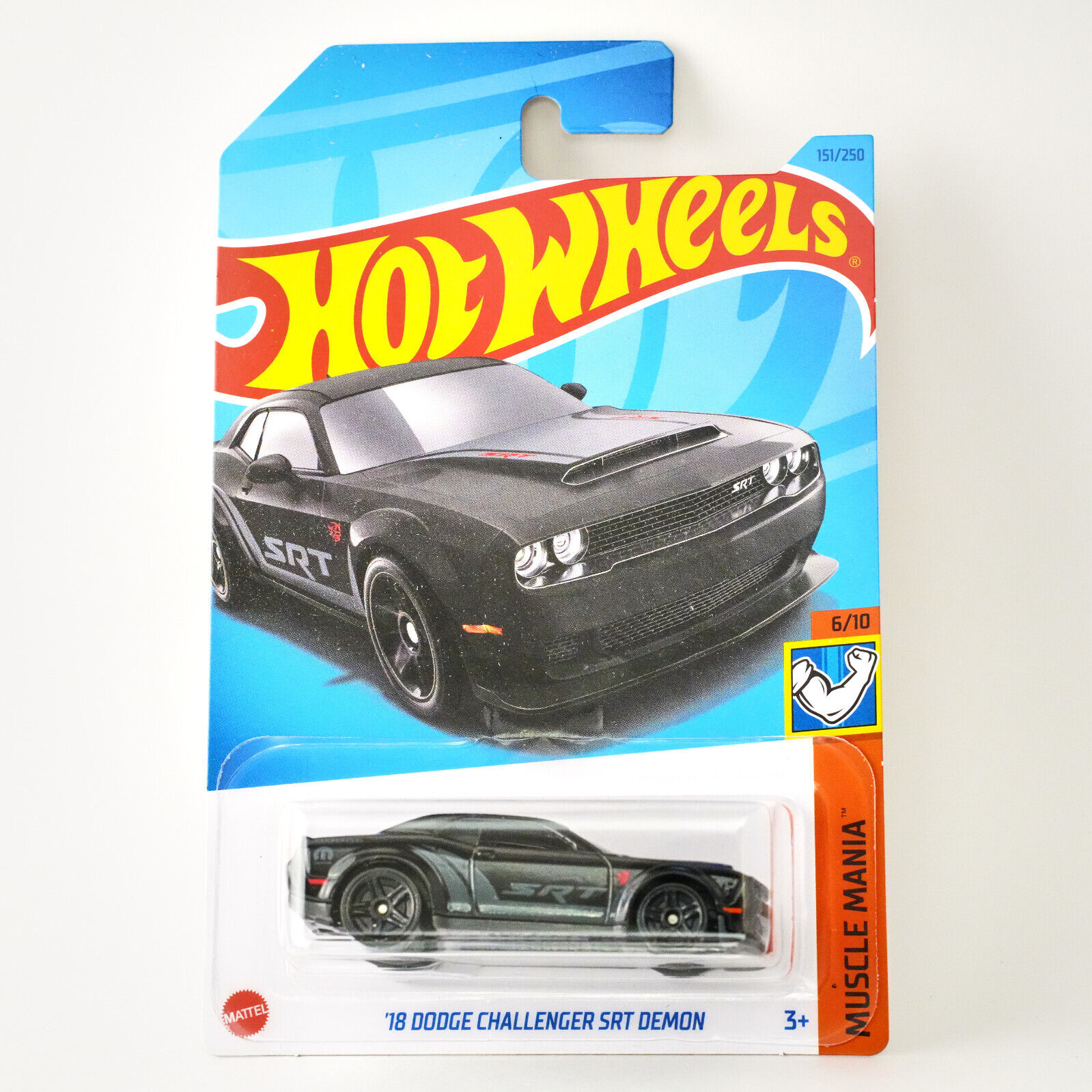 Hot Wheels 18 Dodge Challenger SRT Demon Black Muscle Mania 2023 M Case