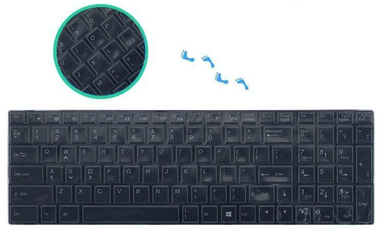 Silicone Keyboard Cover For Clevo P150SM P570WM P157SM P377SM P375SM withBacklit - Image 3 of 4
