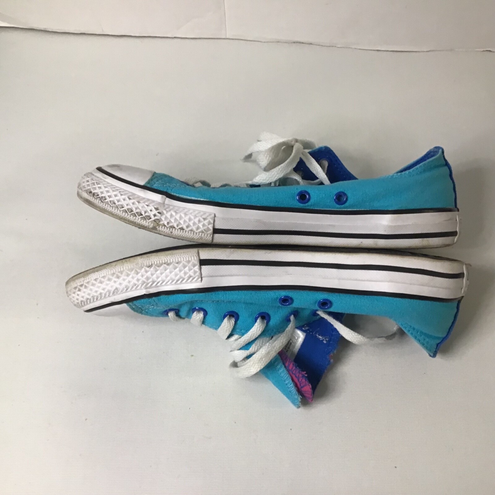 Converse All Star Low Top Sneakers Turquoise Lace Up Shoes Size 5 women Preowned thumbnail 3