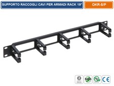 SUPPORTO RACCOGLI CAVI PER ARMADI RACK 19" 1U