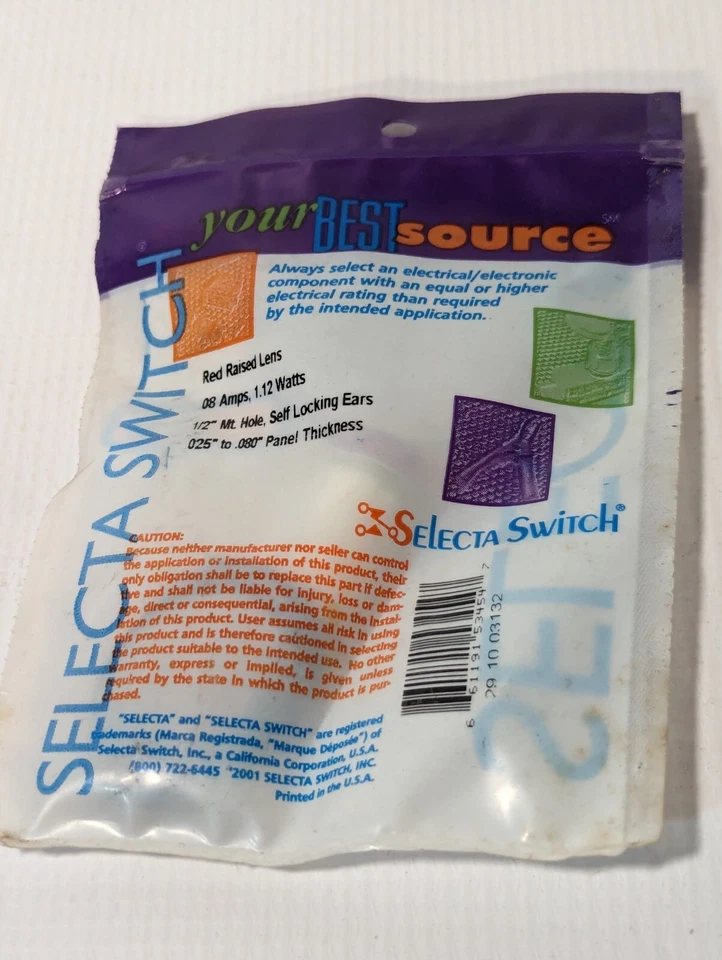 Lot of 5 Selecta SL53415-4-BG Indicator Lights  in Factory Bag - Image 3 of 4