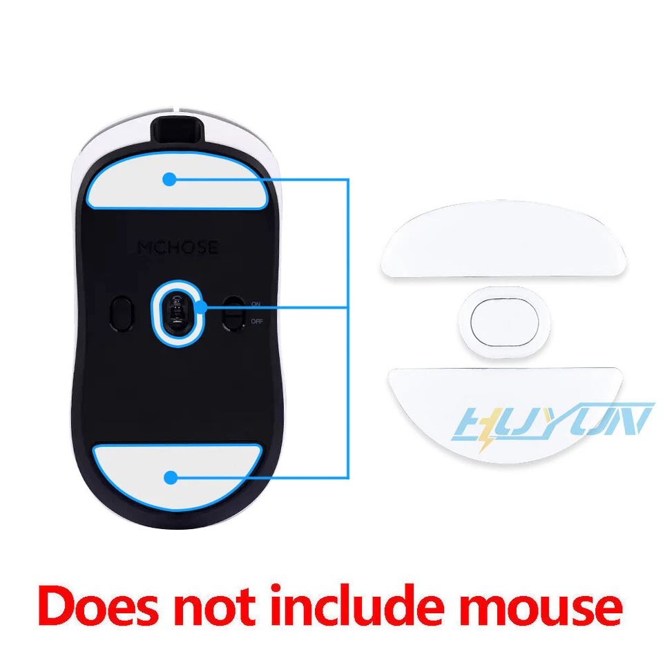 2 Sets Rounded Curved Edges Mouse Feet Skates for Mchose A5/Pro/Max Gaming Mouse - Image 4 of 4