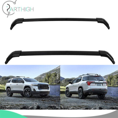 Pair Of Aluminum Cross Bars For 2017–2022 GMC Acadia Roof Rack – Black, Waterproof