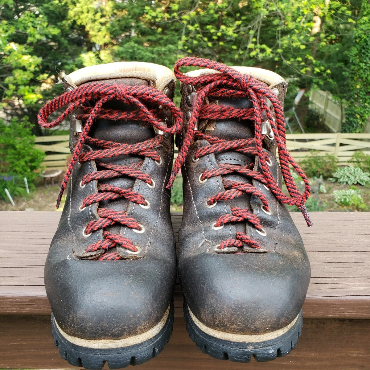 Vasque Vintage Mountaineering Hiking Boots 7 Leather Made In Italy