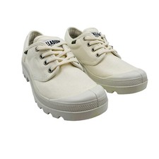 Palladium Hommes Blanc Lacet Coton Bio Chaussures Baskets Eur 41 UK 7 US 8