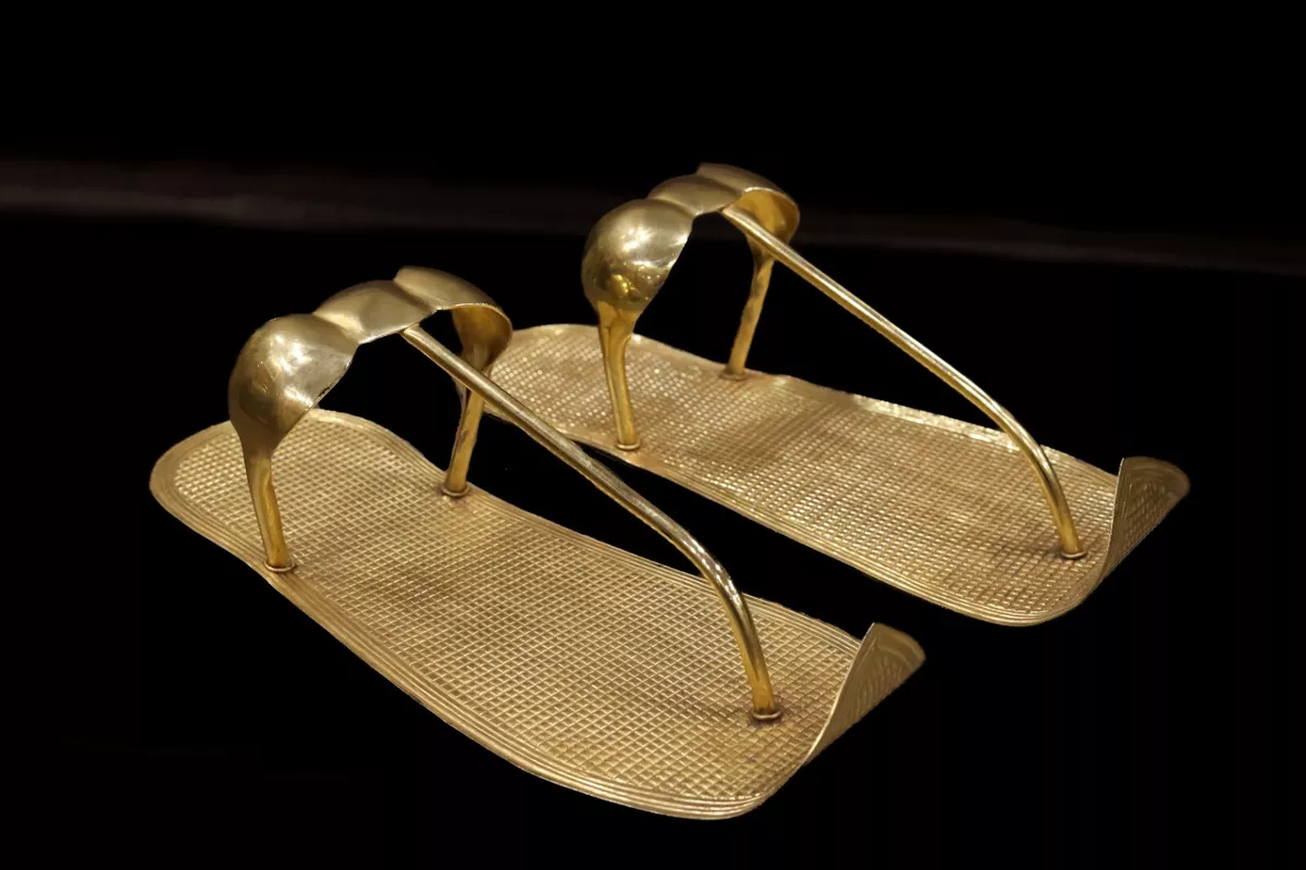 Mens gold egyptian sandals 2025