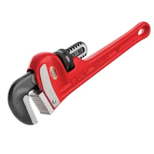 10 In. Straight Pipe Wrench for Heavy-Duty Plumbing, Sturdy Plumbing Pipe Tool w
