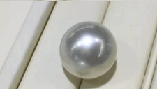 new 11-12mm natural south sea genuine white round loose pearl undrilled 352AAA