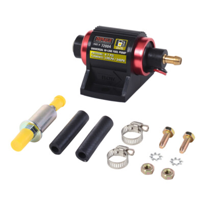 Derale Electric Fuel Pump 72004; 130 LPH E85, Ethanol, Methanol, Racing Fuel