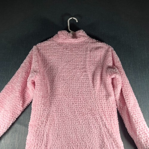 The North Face Girls Laurel Fleece Jacket Size L Pink Lined Collared Full Zip - Picture 3 of 10
