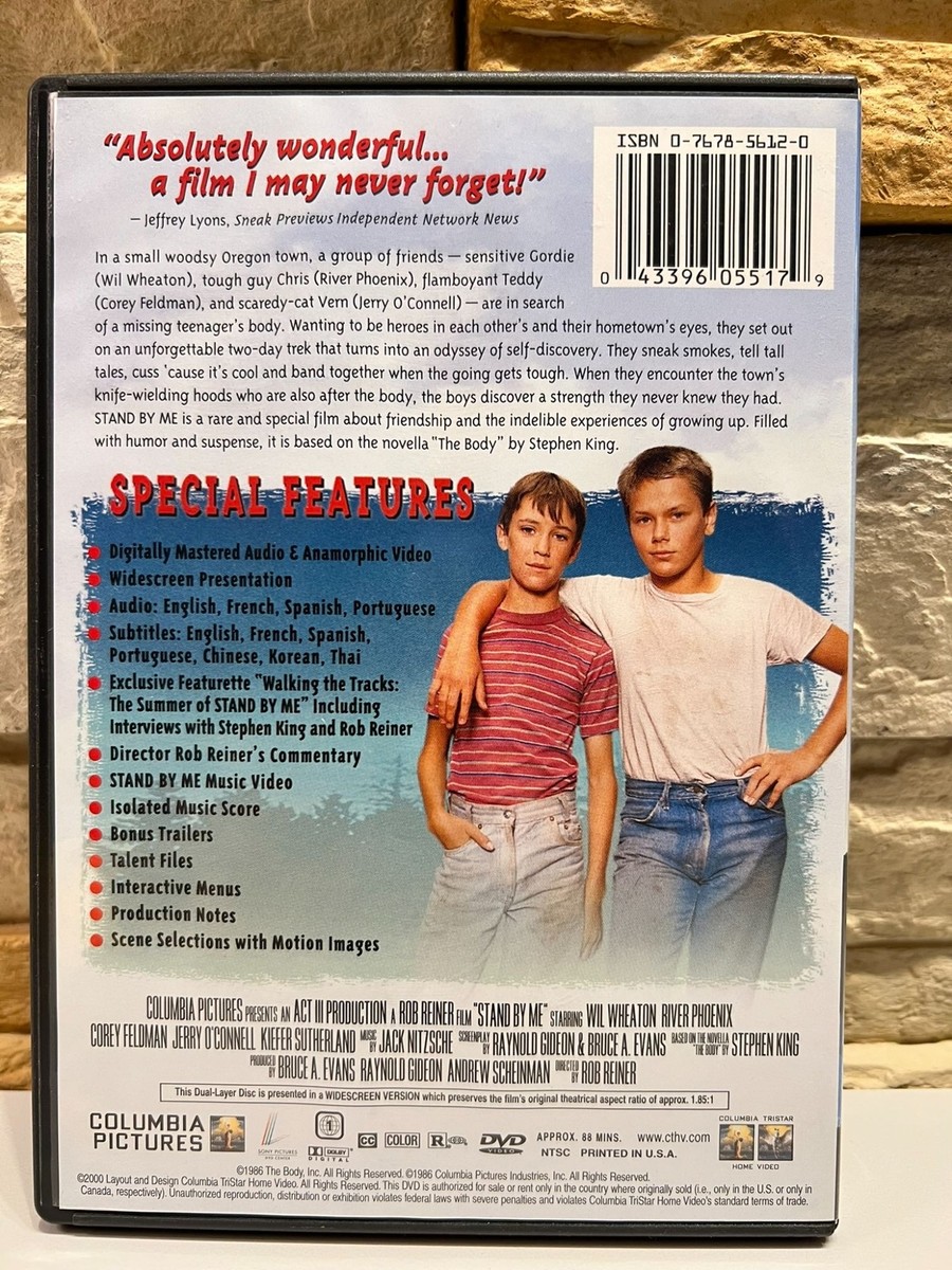 STAND BY ME: WIL WHEATON RIVER PHOENIX COREY FELDMAN JERRY O