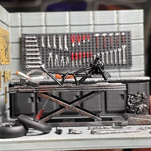 Diorama 1:64 Car Repair Tool Model Garage Workshop Wall Mounted Prop Scene Model - Picture 3 of 26