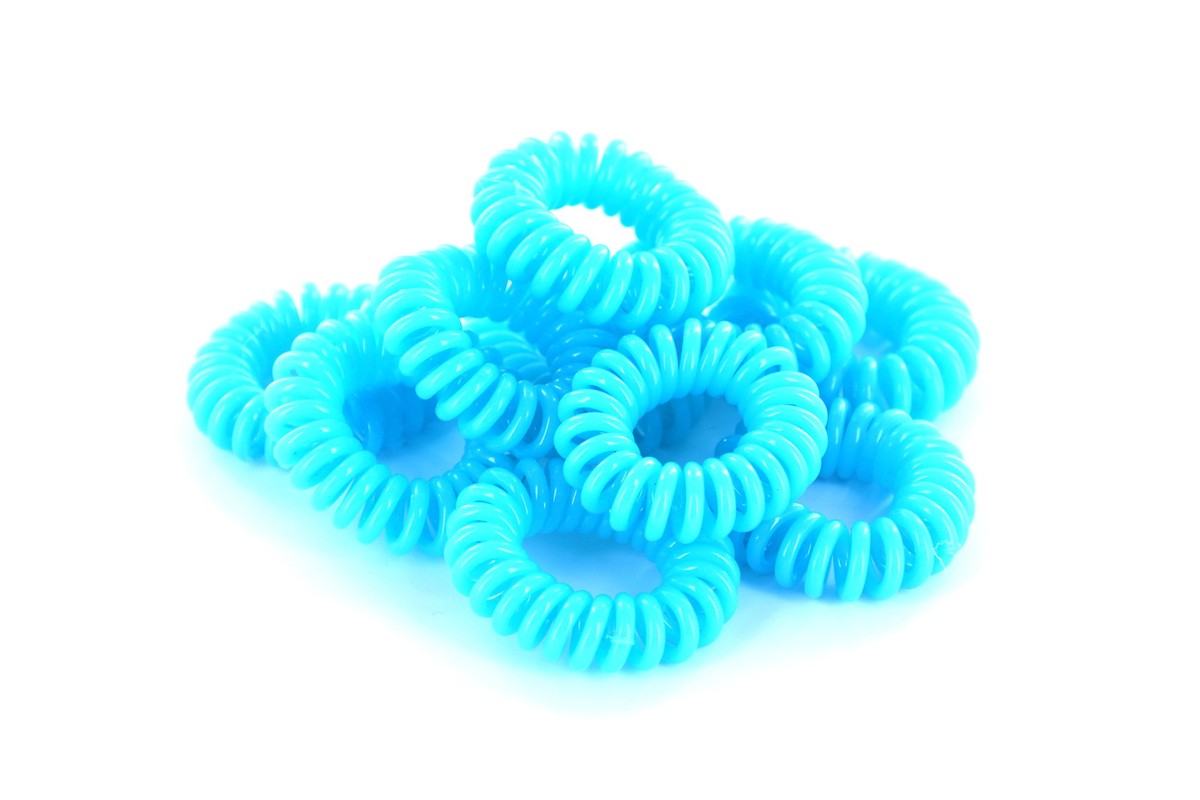 6er Set Spiral-Haargummis Für Mädchen – Bunte Telefondraht-Bänder Mit Blumen-Motiven