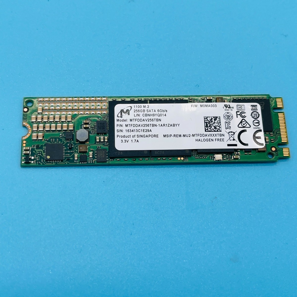 Micron 256GB SATA 6Gb/s 1100 SSD Solid State Drive MTFDDAV256TBN NT*