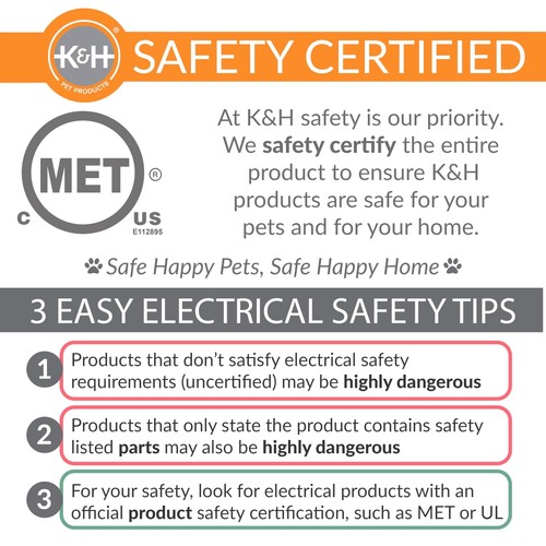 K&H Pet Products Heated Pet Bed Warmer for Indoor Dog Beds - Safety Listed Wa... - Picture 5 of 9