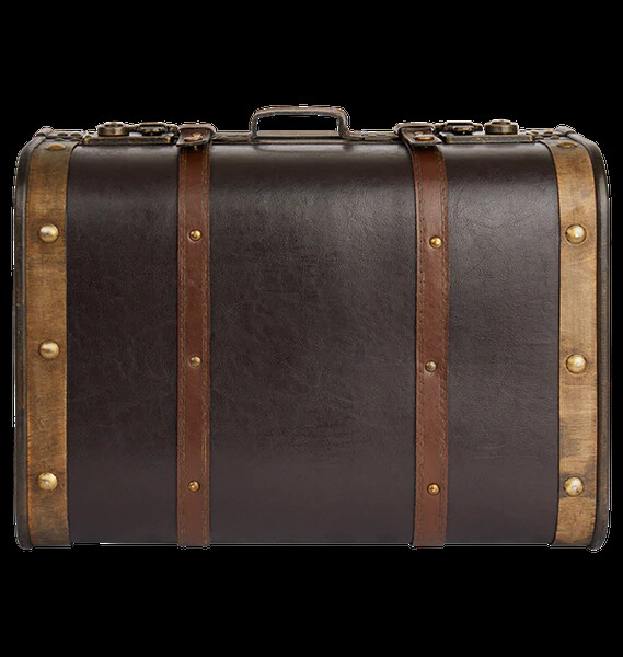 Harry Potter Hogwarts Stationary Brown Leather Wood Luggage