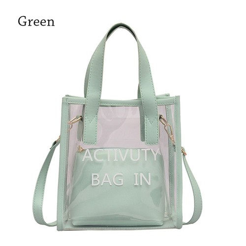 Summer Beach PVC Transparent Crossbody Bags Handbags Shoulder Bags Jelly Bag - Picture 16 of 16