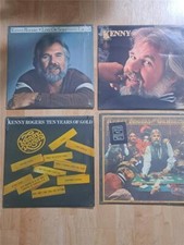 LOT OF FOUR 33 RPMS KENNY ROGERS VINYL LPS GAMBLER 10 YRS GOLD RUBY LUCILLE