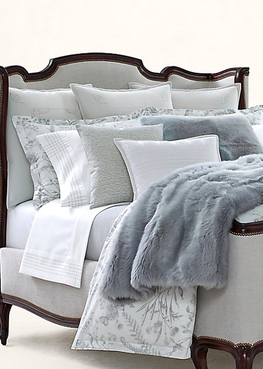 Ralph Lauren Genevieve Bedding Pauline Euro Sham Grey $ 215 | eBay