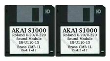 Akai S1000 Floppy Disks Roland U-20/U-220 Sound Module SN-U110-15 Brass Cmb 1L