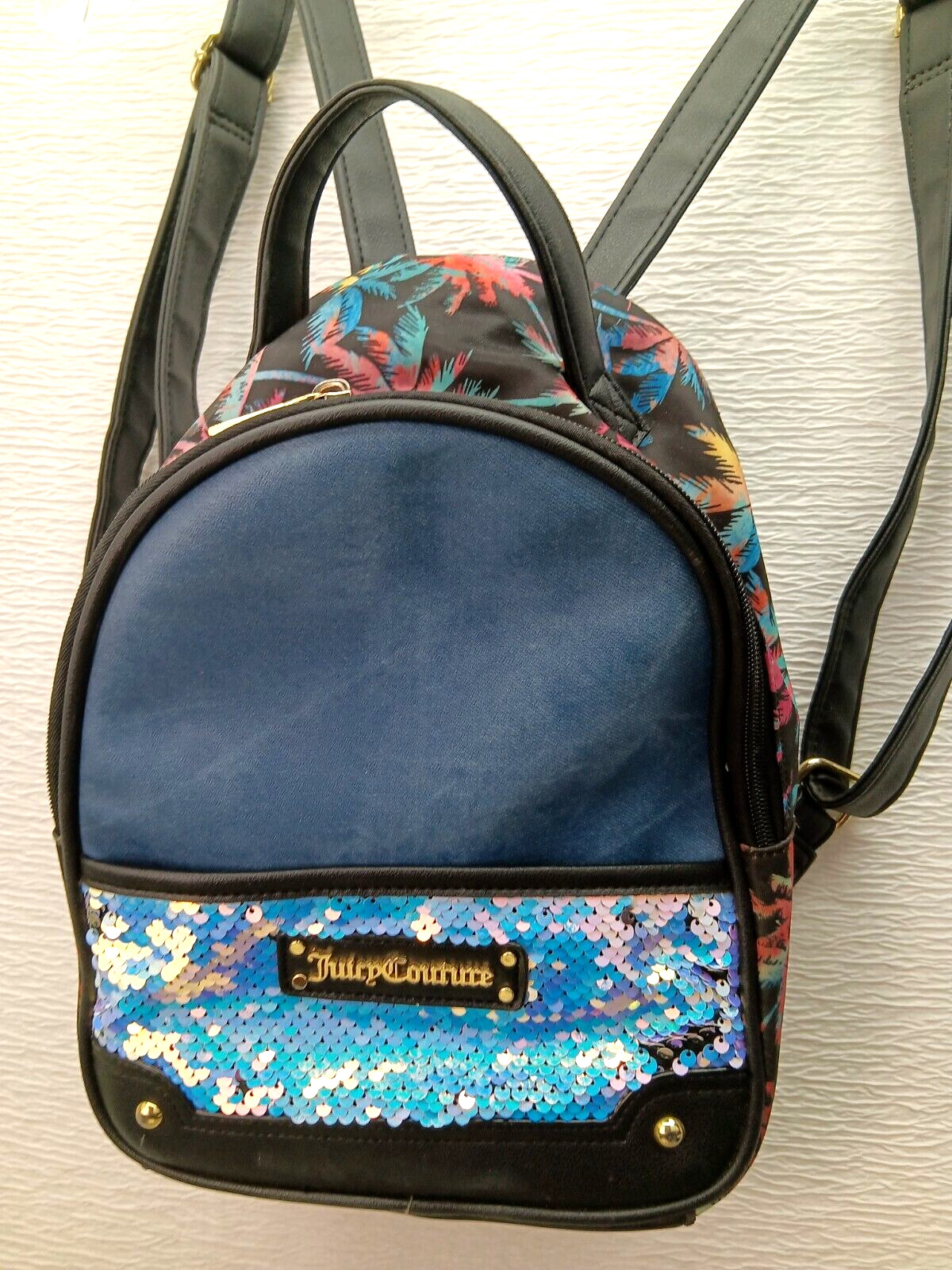 JUICY COUTURE BACK PACK, DENIM, SEQUENCE, MULTI C… - image 9