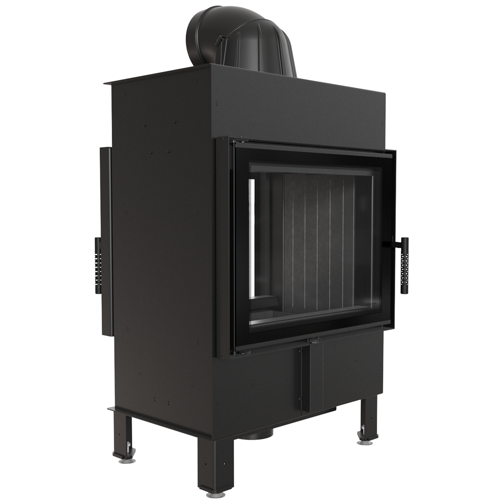 Camino in acciaio LUCY TUNNEL 12 kW Ø 200 thermotec nero