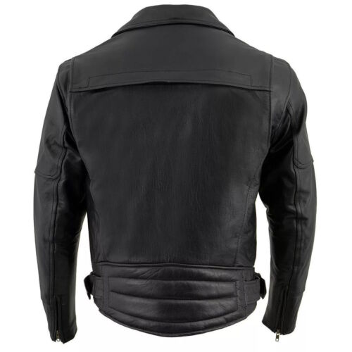 GIACCA MOTO MILWAUKEE PELLE UOMO NERA PREMIUM PELLE SPESSA - SAHA - Foto 2 di 10