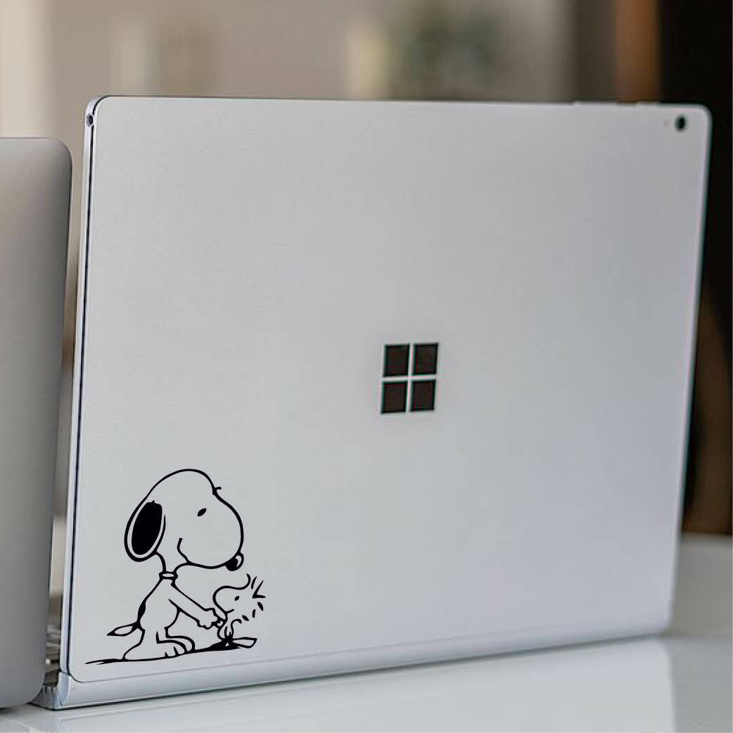Snoopy Decal - Computer Bumper Window Sticker Charlie Brown - Foto 9