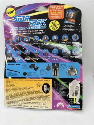 STAR TREK The Next Generation Q Mischievous Omniscient Being Playmates, 1993 5” - Picture 9 of 13