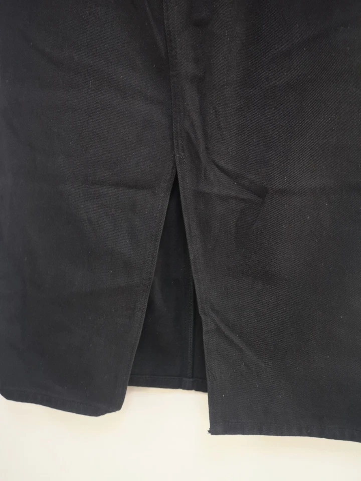 Nasty Gal Black Split Front denim midi skirt  - Image 2 of 2